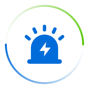 双色渐变圈环_预警告警